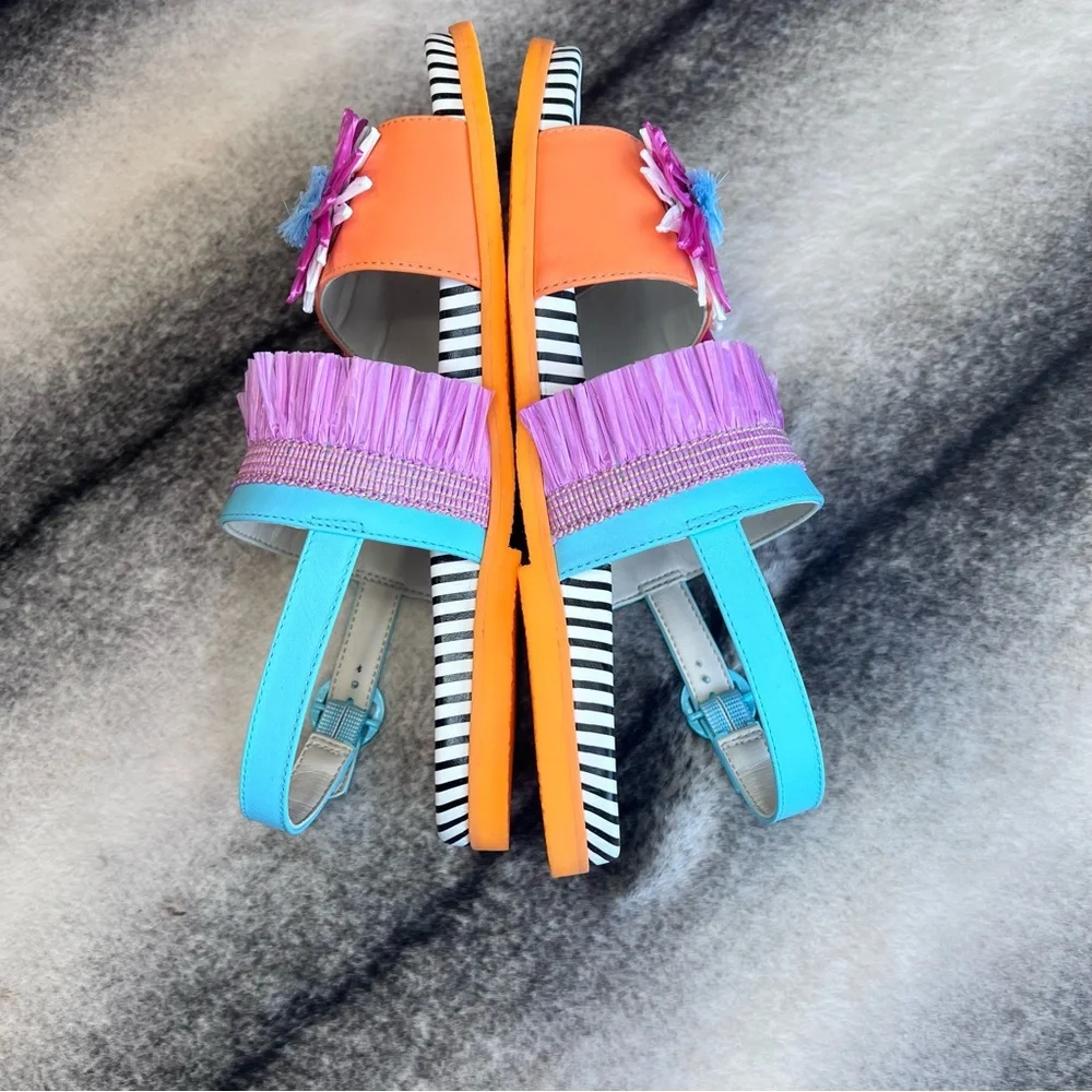 Sophia Webster Jute Flower Sandals